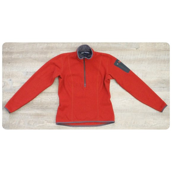 Arc’teryx Women’s Polartec Quarter Zip Fleece Sweater Jacket w/ Elbow Patch xs - Picture 1 of 6